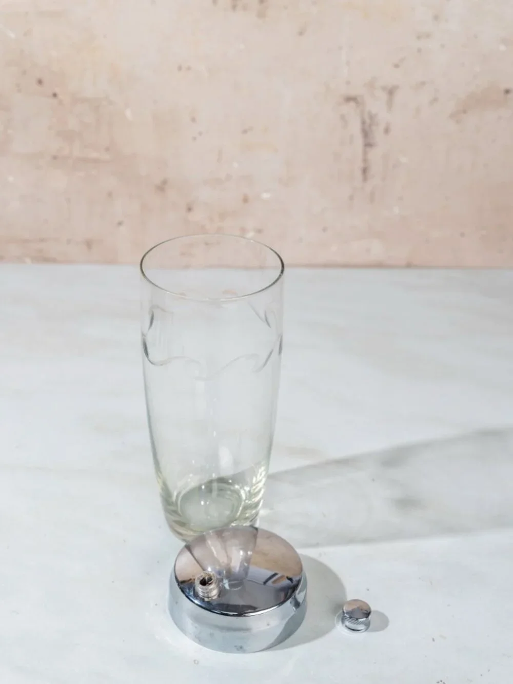 Vintage Glass Cocktail Shaker